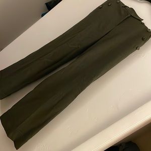 Long green trousers